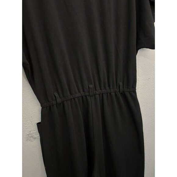 Max Studio Wide Leg Jumpsuit Short Sleeve Knit Stretchy Size Medium - Picture 10 of 15